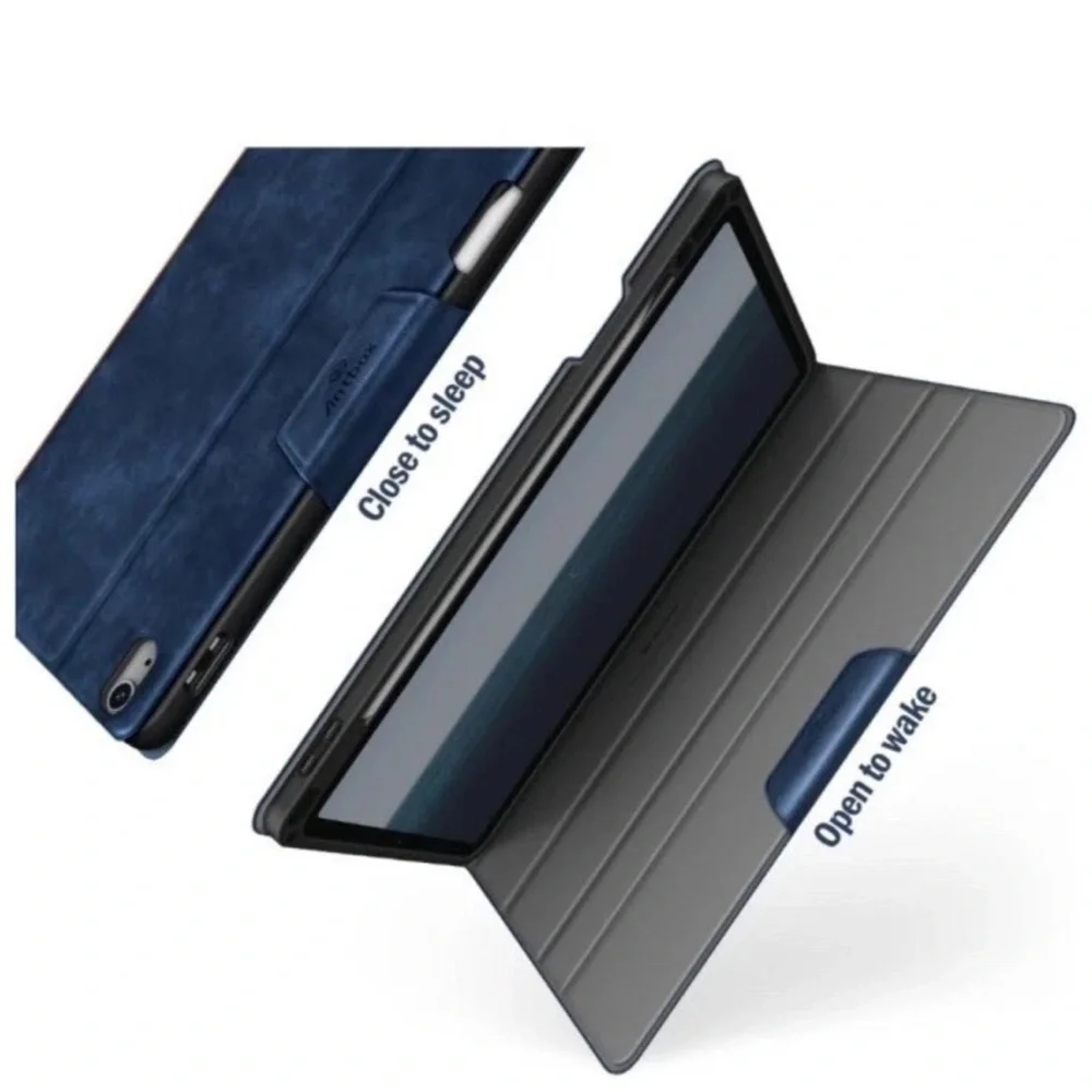Antbox for iPad Pro 13 Inch Case M4(2024), Built-in Pencil Holder (navy)